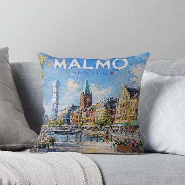 Item preview, Malmö, Sweden – a painting of a summer day in this beautiful Scandinavian city. designed and sold by GalleryKauffeld.