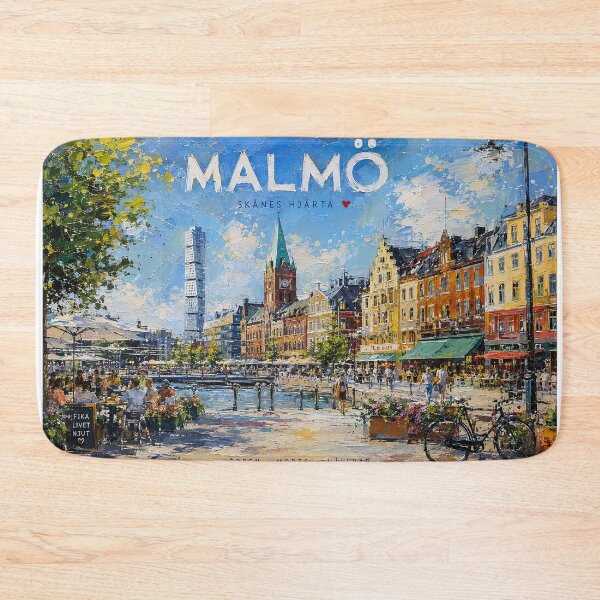 Item preview, Malmö, Sweden – a painting of a summer day in this beautiful Scandinavian city. designed and sold by GalleryKauffeld.