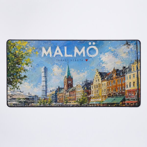 Item preview, Malmö, Sweden – a painting of a summer day in this beautiful Scandinavian city. designed and sold by GalleryKauffeld.