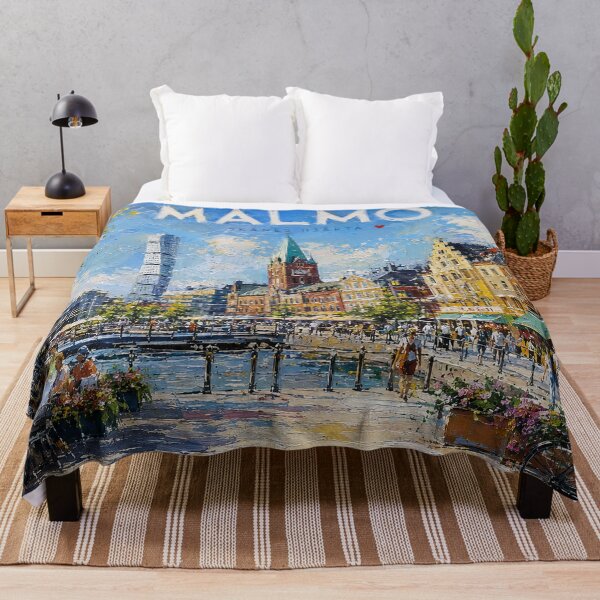 Item preview, Malmö, Sweden – a painting of a summer day in this beautiful Scandinavian city. designed and sold by GalleryKauffeld.