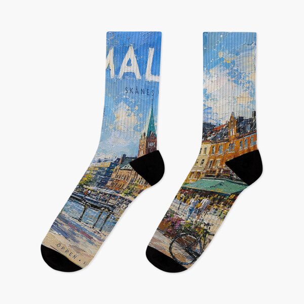 Item preview, Malmö, Sweden – a painting of a summer day in this beautiful Scandinavian city. designed and sold by GalleryKauffeld.