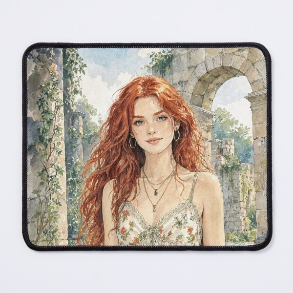 Item preview, Illustration striking woman standing animated image painting art designed and sold by Vintage Designs +.