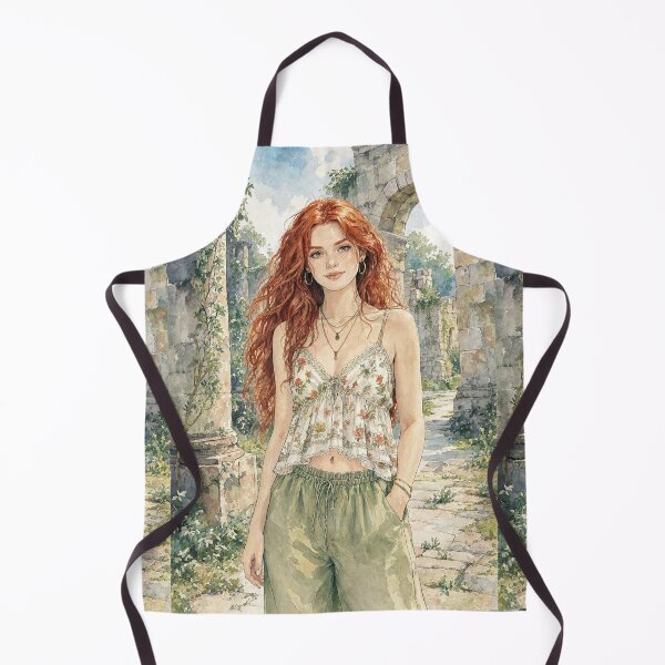 Item preview, Illustration striking woman standing animated image painting art designed and sold by Vintage Designs +.