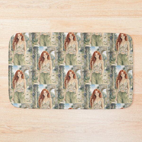 Item preview, Illustration striking woman standing animated image painting art designed and sold by Vintage Designs +.