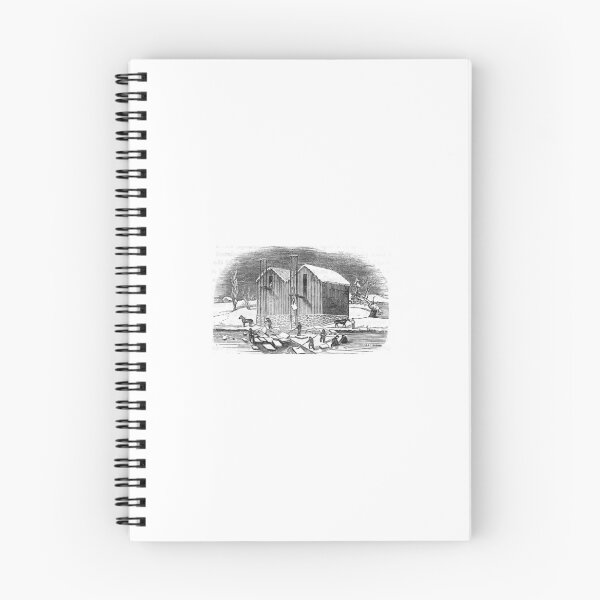 Item preview, Vintage Winter Ice Harvesting Engraving designed and sold by Antique Science Press.