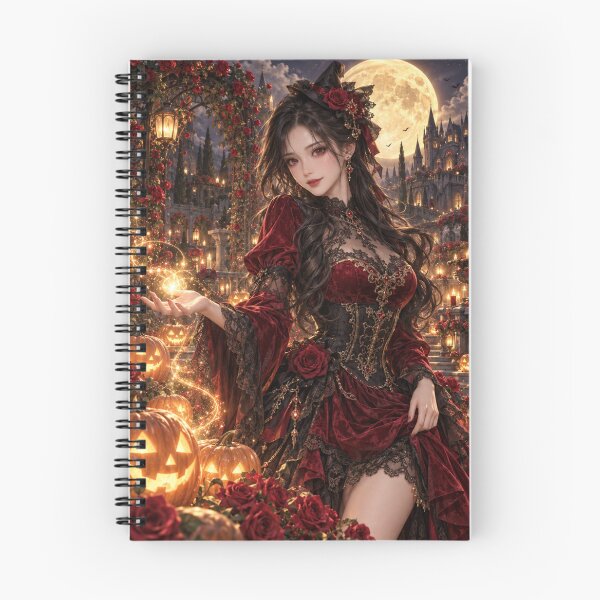Item preview, Crimson Pumpkin Witch – Enchanted Halloween Night designed and sold by SEIMEI2025.