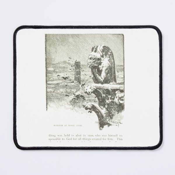 Item preview, Vintage Gargoyle of Notre Dame Gothic Illustration designed and sold by Antique Science Press.