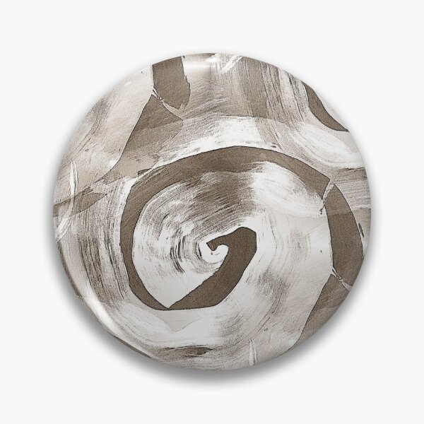Item preview, Retro Circle Swirl in White and Brown designed and sold by Artistestella.