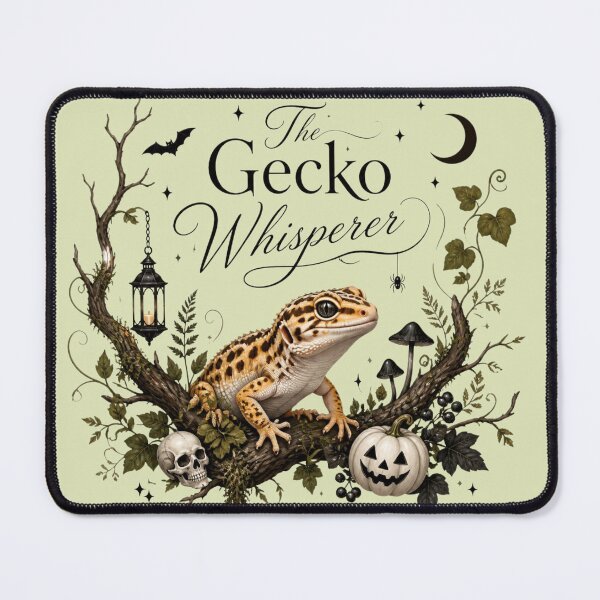 Item preview, The Gecko Whisperer Gothic Illustration of a Gecko and Halloween designed and sold by BriSher.