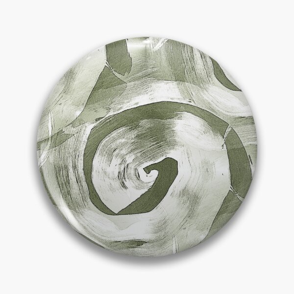 Item preview, Retro Circle Swirl in White and Green designed and sold by Artistestella.