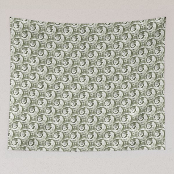 Item preview, Retro Circle Swirl in White and Green designed and sold by Artistestella.