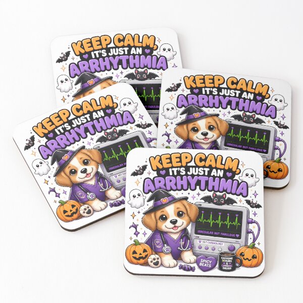 Item preview, Keep Calm, It’s Just an Arrhythmia — Veterinary Cardiology Halloween designed and sold by Bettybee00.