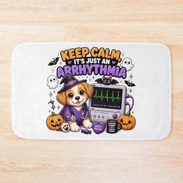 Item preview, Keep Calm, It’s Just an Arrhythmia — Veterinary Cardiology Halloween designed and sold by Bettybee00.
