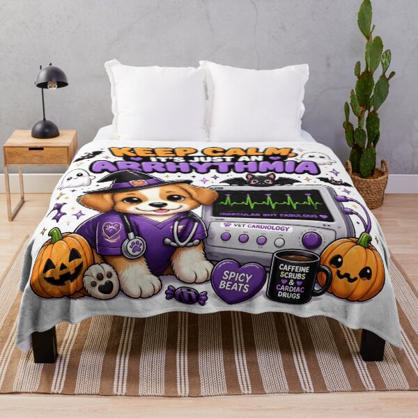 Item preview, Keep Calm, It’s Just an Arrhythmia — Veterinary Cardiology Halloween designed and sold by Bettybee00.