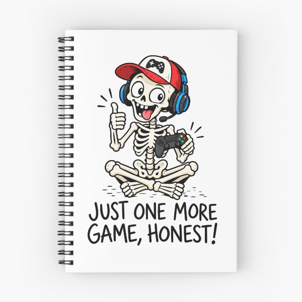 Item preview, Funny Skeleton Gamer Video Game Cartoon designed and sold by ShirtWreck.