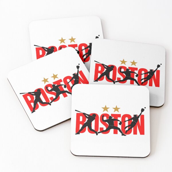 Item preview, Boston-Baseball Action Silhouette With Gold Stars designed and sold by YAWO-PAE.