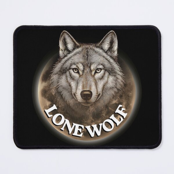 Item preview, Wolf Spirit Vintage Wildlife Illustration -majestic wolf across the moon designed and sold by OLYUS.