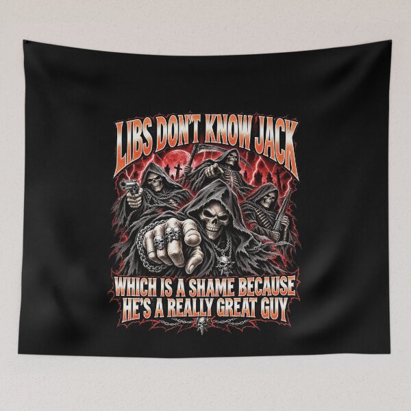 Item preview, Libs Don’t Know Jack Reaper Satire designed and sold by elderberry.