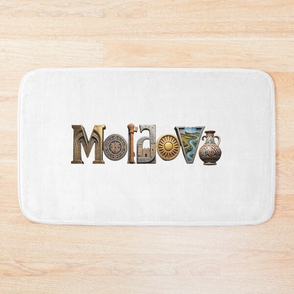 Item preview, Moldova Typography – Fortress, River & Folk Pottery Letters designed and sold by VladisWorld.