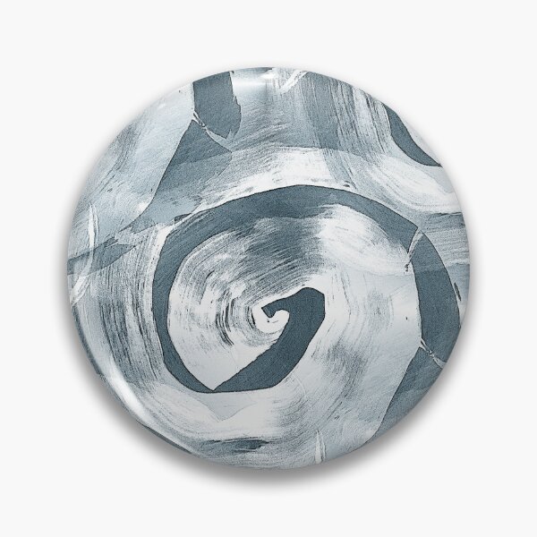 Item preview, Retro Circle Swirl in White and Blue designed and sold by Artistestella.