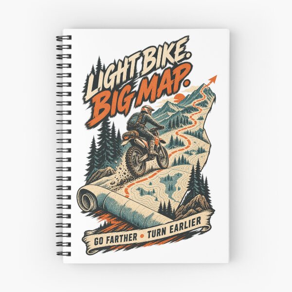 Item preview, Light Bike, Big Map — Dual Sport Rider Gift designed and sold by TorqueTheoryLab.