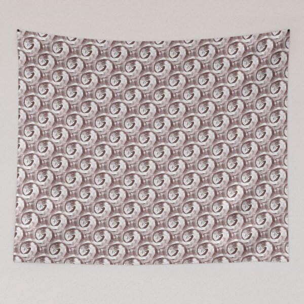 Item preview, Retro Circle Swirl in White and Maroon designed and sold by Artistestella.