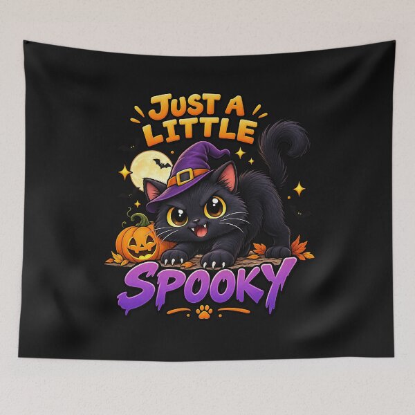 Item preview, Just a Little Spooky Cute Halloween Cat designed and sold by Yomere.