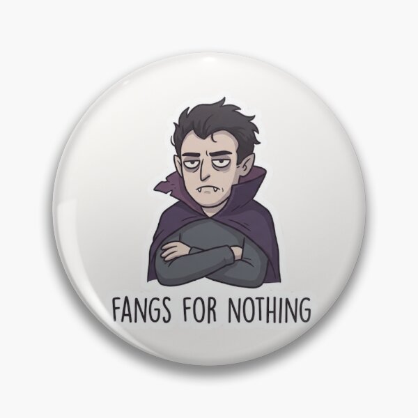 Item preview, Fangs for Nothing Halloween Vampire Sticker designed and sold by Cerys-GS.