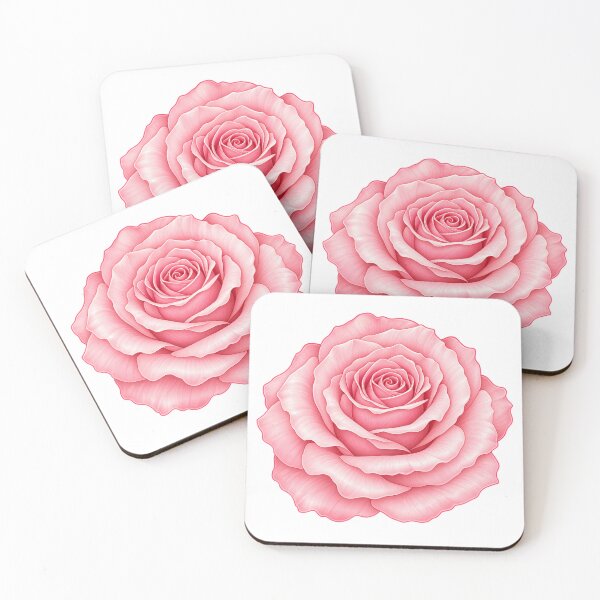 Item preview, Pink Rose Flower Sticker | Romantic Floral Botanical Aesthetic | Elegant Rose designed and sold by StickyDelights.