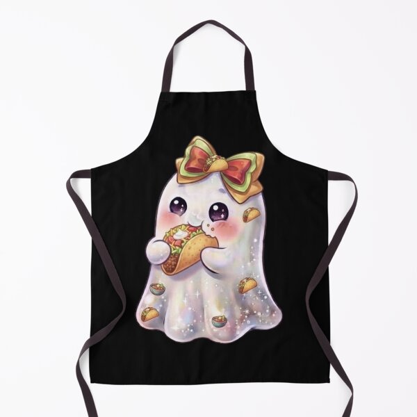 Item preview, Cute Kawaii Ghost Eating a Taco Design /  Burrito Taco / Halloween / Foodie / T-shirts mugs stickers phone case hardcover journal poster designed and sold by TeenLake.
