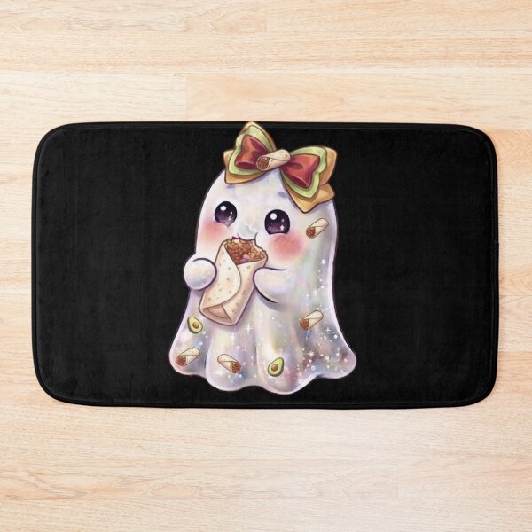 Item preview, Cute Kawaii Ghost Eating a Burrito Design /  Salsa / Halloween / Foodie / T-shirts mugs stickers phone case hardcover journal poster designed and sold by TeenLake.
