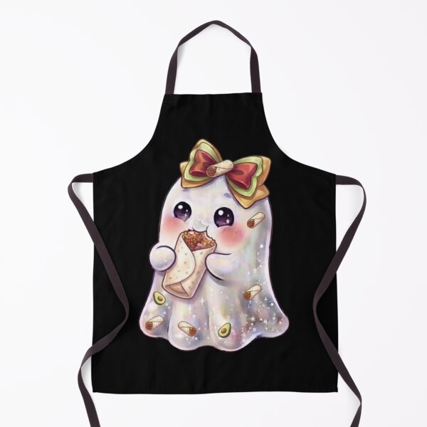 Item preview, Cute Kawaii Ghost Eating a Burrito Design /  Salsa / Halloween / Foodie / T-shirts mugs stickers phone case hardcover journal poster designed and sold by TeenLake.