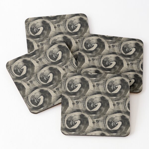 Item preview, Retro Circle Swirl in Black and Brown designed and sold by Artistestella.