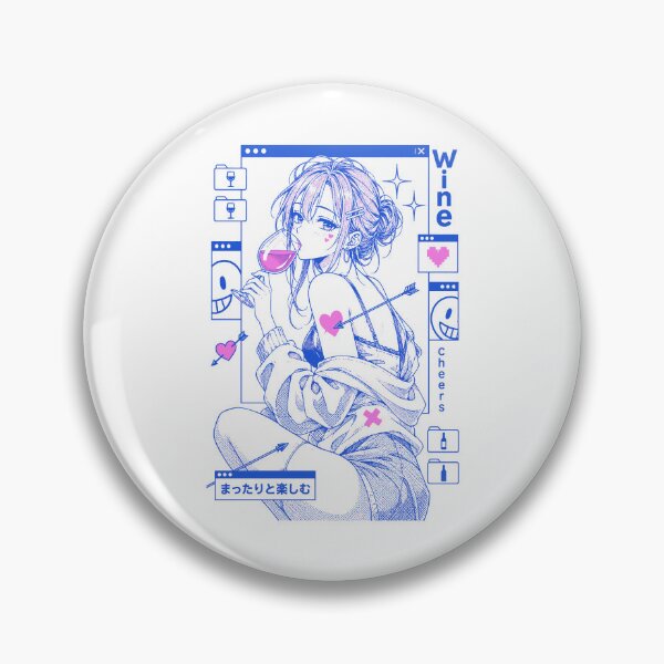Item preview, Wine Lover Funny Wine Tasting Cheers Anime designed and sold by LuminOrb.