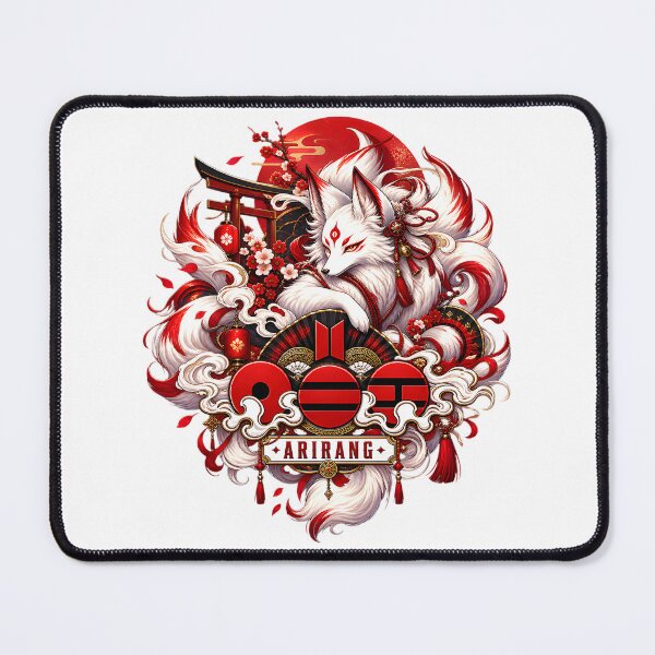 Item preview, BTS Arirang Comeback Vintage Inspired White Fox Spirit Fan Design designed and sold by Jack Millikin.
