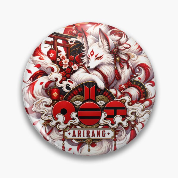 Item preview, BTS Arirang Comeback Vintage Inspired White Fox Spirit Fan Design designed and sold by Jack Millikin.