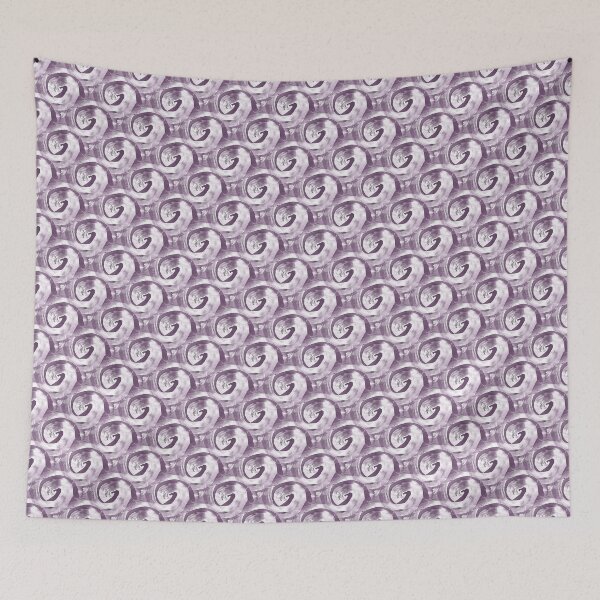 Item preview, Retro Circle Swirl in White and Mauve designed and sold by Artistestella.