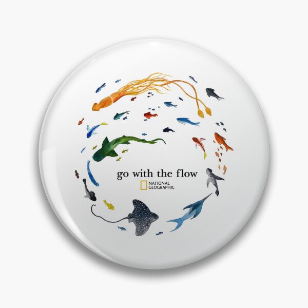 Item preview, National Geographic Marine Animals  - Marine Animals Go With The Flow - Watercolor Ocean designed and sold by dancymantil.