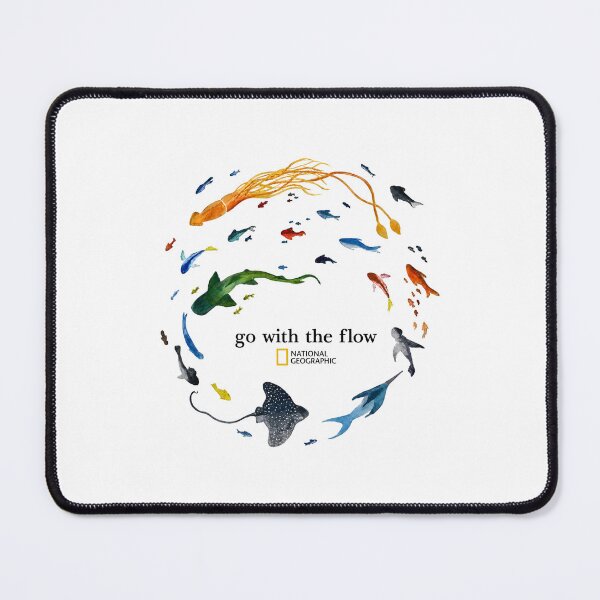 Item preview, National Geographic Marine Animals - Marine Animals Go With The Flow - Watercolor Ocean designed and sold by dancymantil.