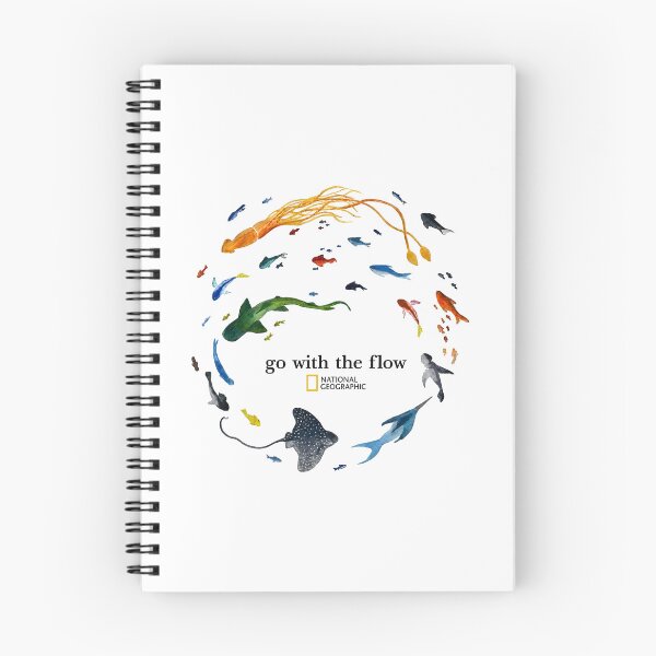 Item preview, National Geographic Marine Animals  - Marine Animals Go With The Flow - Watercolor Ocean designed and sold by dancymantil.