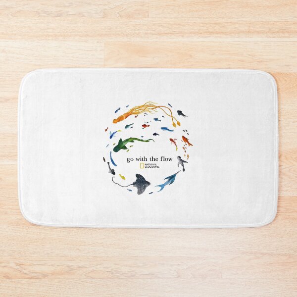 Item preview, National Geographic Marine Animals  - Marine Animals Go With The Flow - Watercolor Ocean designed and sold by dancymantil.