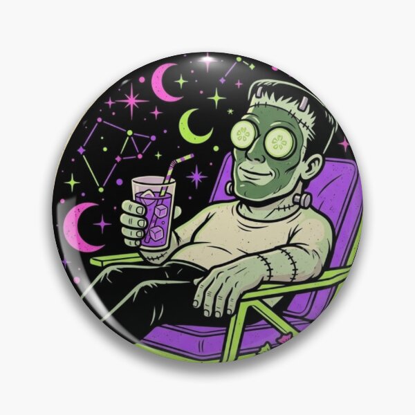 Item preview, Serial Chiller Frankenstein - Funny Retro Halloween designed and sold by Scribe2Vibe.