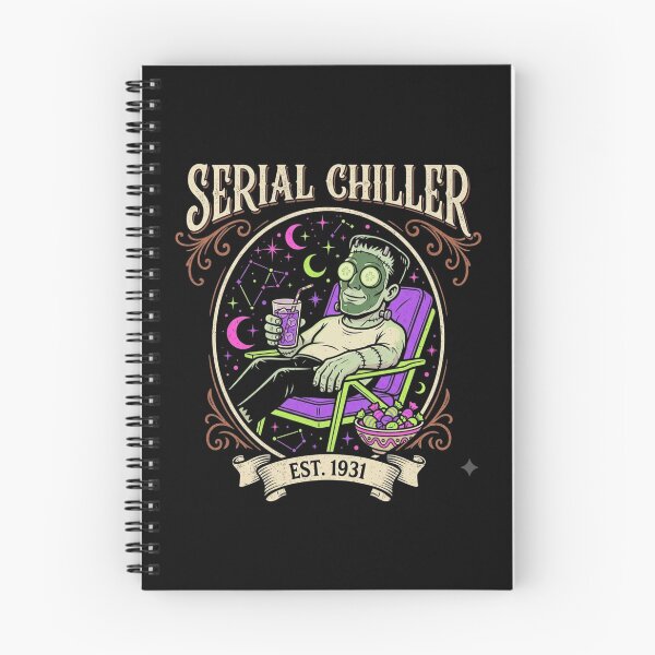 Item preview, Serial Chiller Frankenstein - Funny Retro Halloween designed and sold by Scribe2Vibe.
