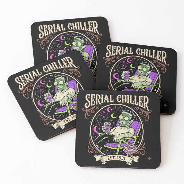 Item preview, Serial Chiller Frankenstein - Funny Retro Halloween designed and sold by Scribe2Vibe.