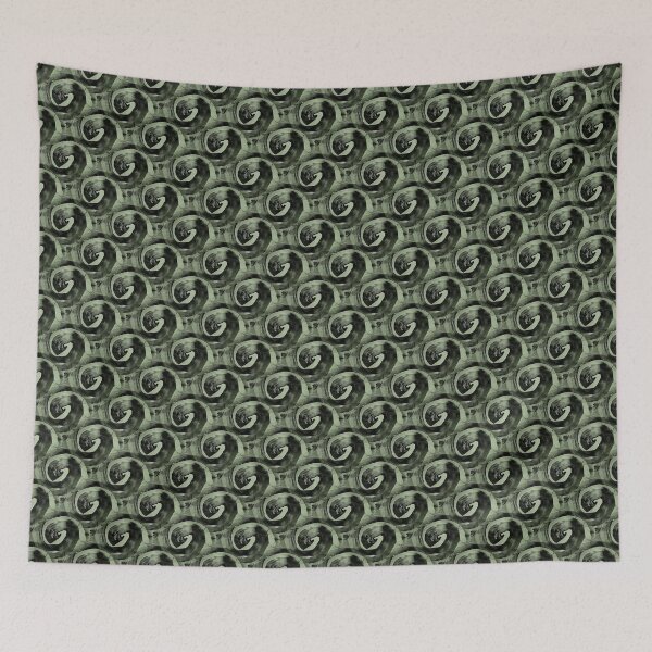Item preview, Retro Circle Swirl in Black and Green designed and sold by Artistestella.