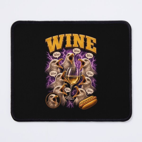 Item preview, seagulls screech Wine Lover Funny Wine Drinking designed and sold by LuminOrb.