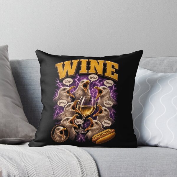 Item preview, seagulls screech Wine Lover Funny Wine Drinking designed and sold by LuminOrb.