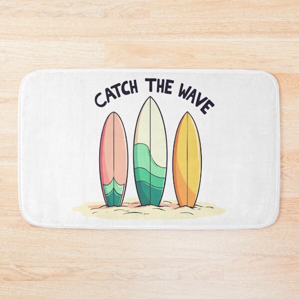 Item preview, Catch The Wave - Retro Surfboard Summer Line Art designed and sold by Hans-Design.