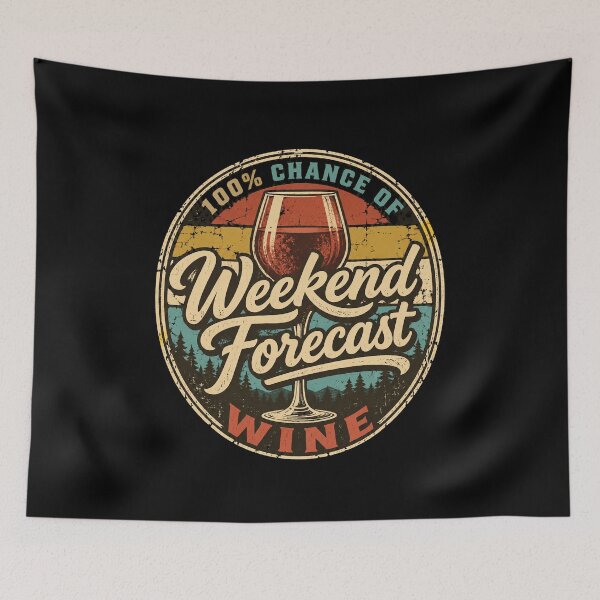 Item preview, Wine Lover Weekend Forecast Wine Humor designed and sold by LuminOrb.