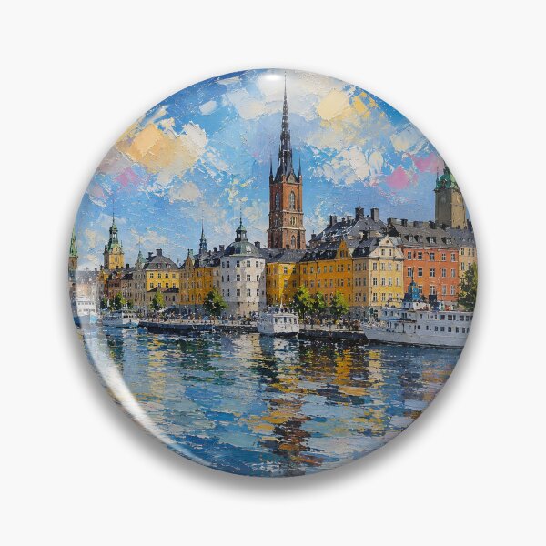 Item preview, Stockholm, Sweden – a painting of a summer day in this beautiful Scandinavian city. designed and sold by GalleryKauffeld.